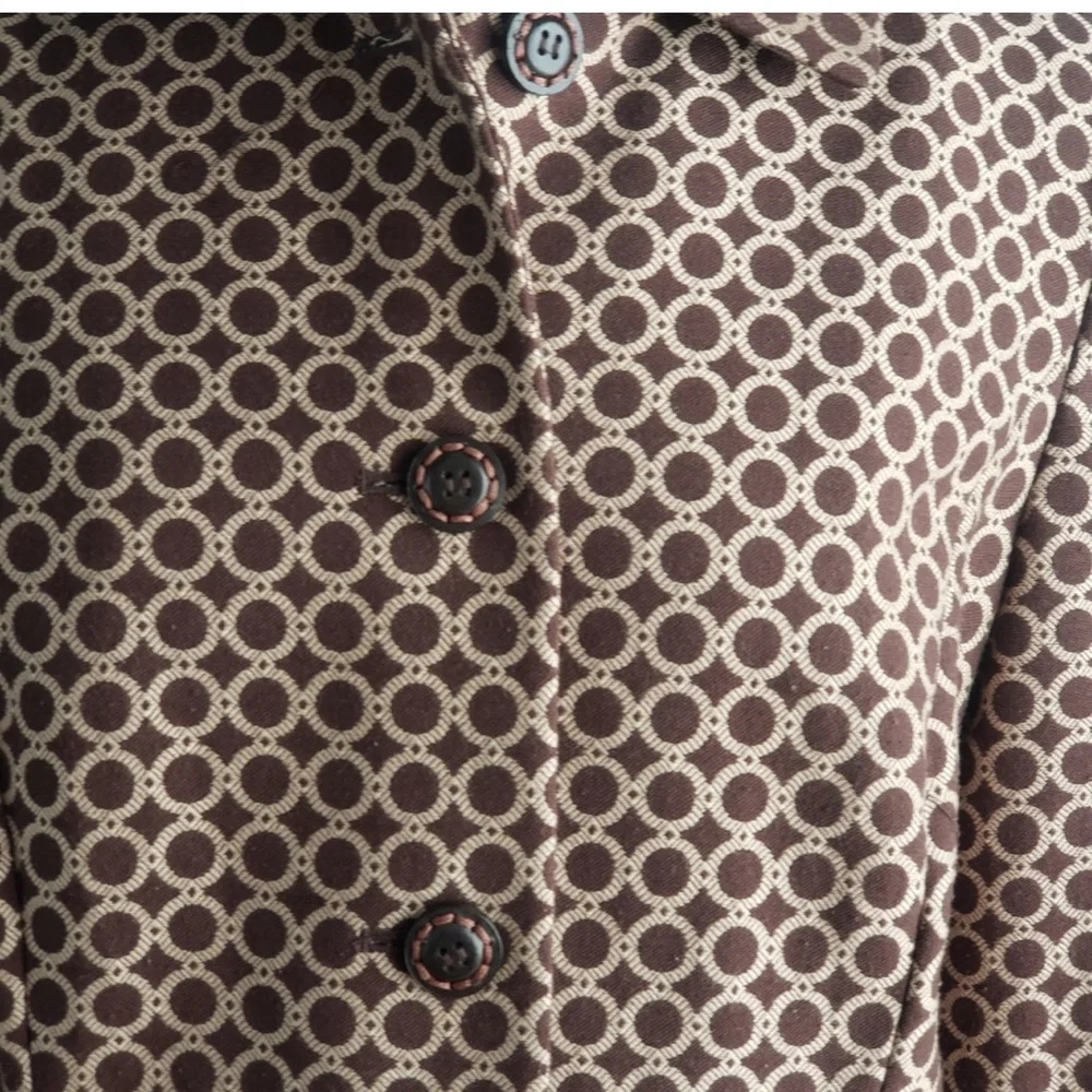 Sigrid Olsen Long Blazer Single Breasted Brown Gold Vintage - Picture 4 of 17